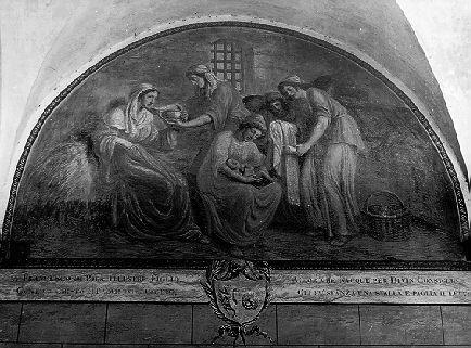 NASCITA DI SAN FRANCESCO (lunetta, elemento d'insieme) di Ademollo Luigi (sec. XIX)