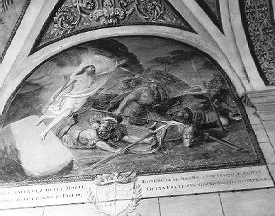 resurrezione di Cristo (lunetta, elemento d'insieme) di Ademollo Luigi (sec. XIX)