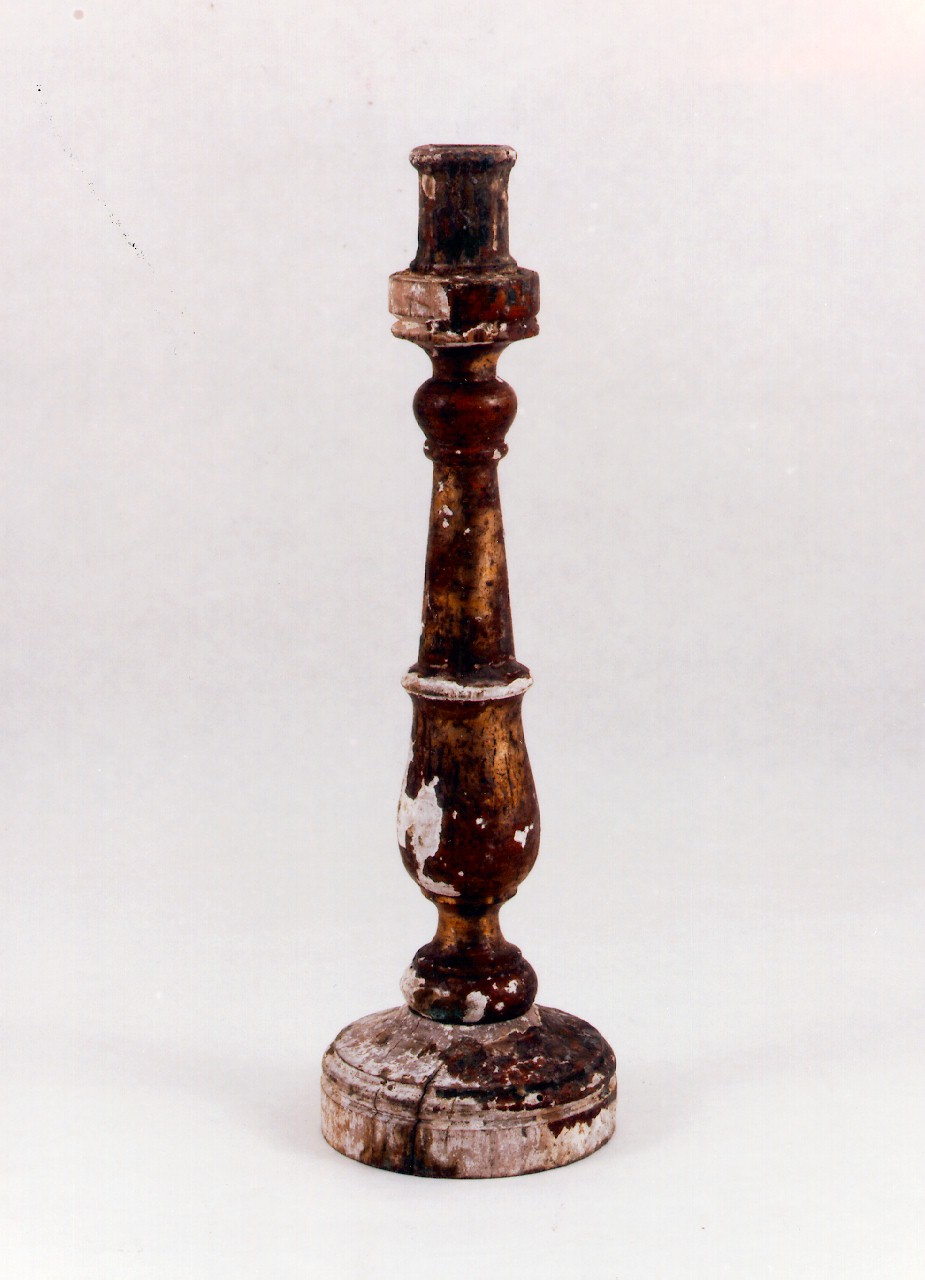 candeliere d'altare - produzione siciliana (Seconda metà sec. XIX)