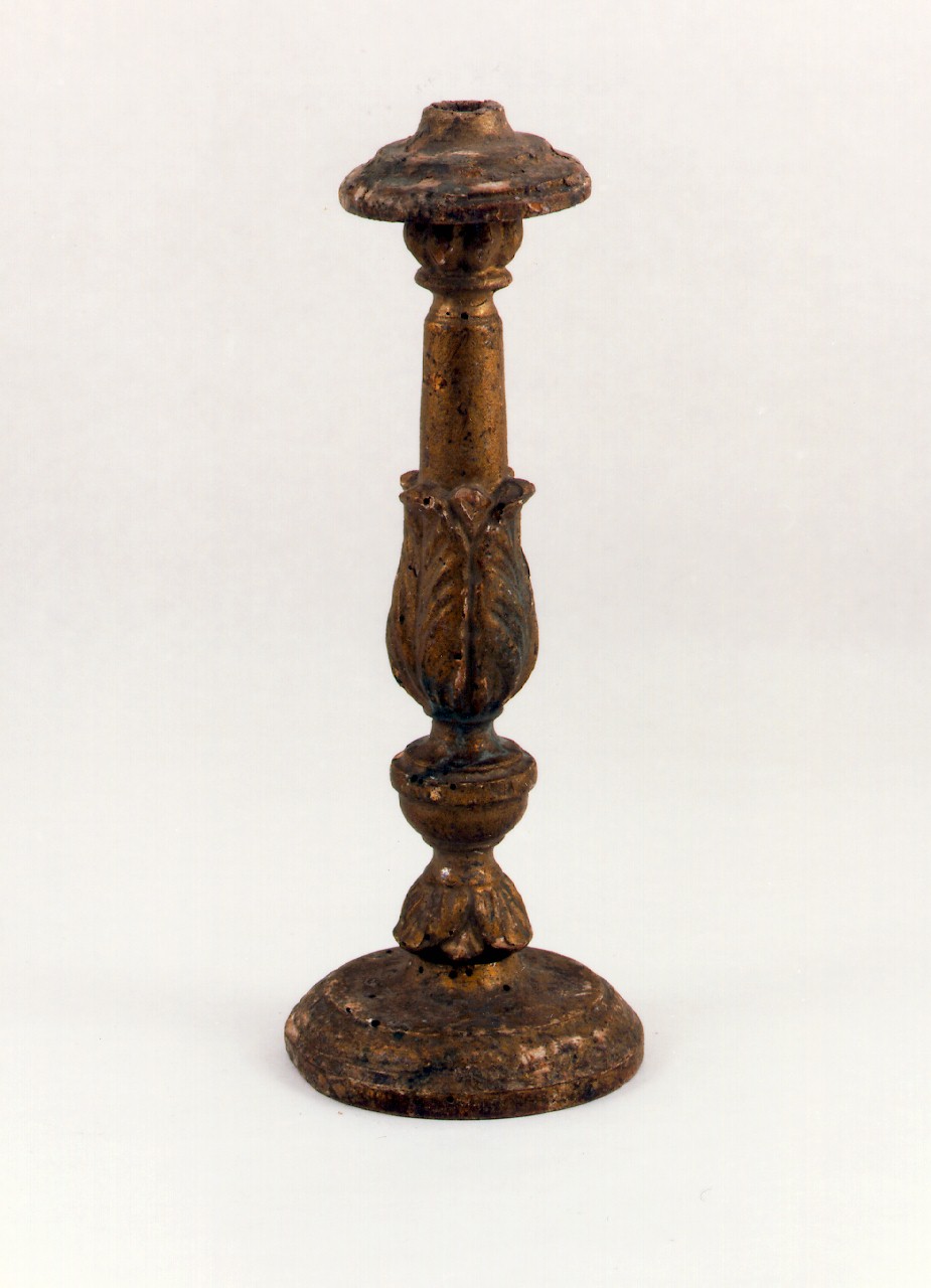 candeliere d'altare - produzione siciliana (Seconda metà sec. XIX)