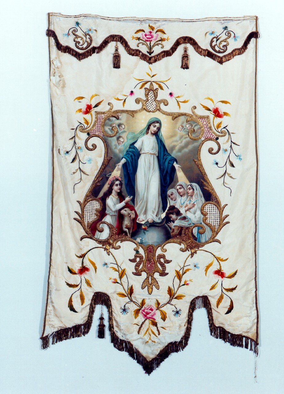 stendardo processionale - manifattura siciliana (sec. XX)