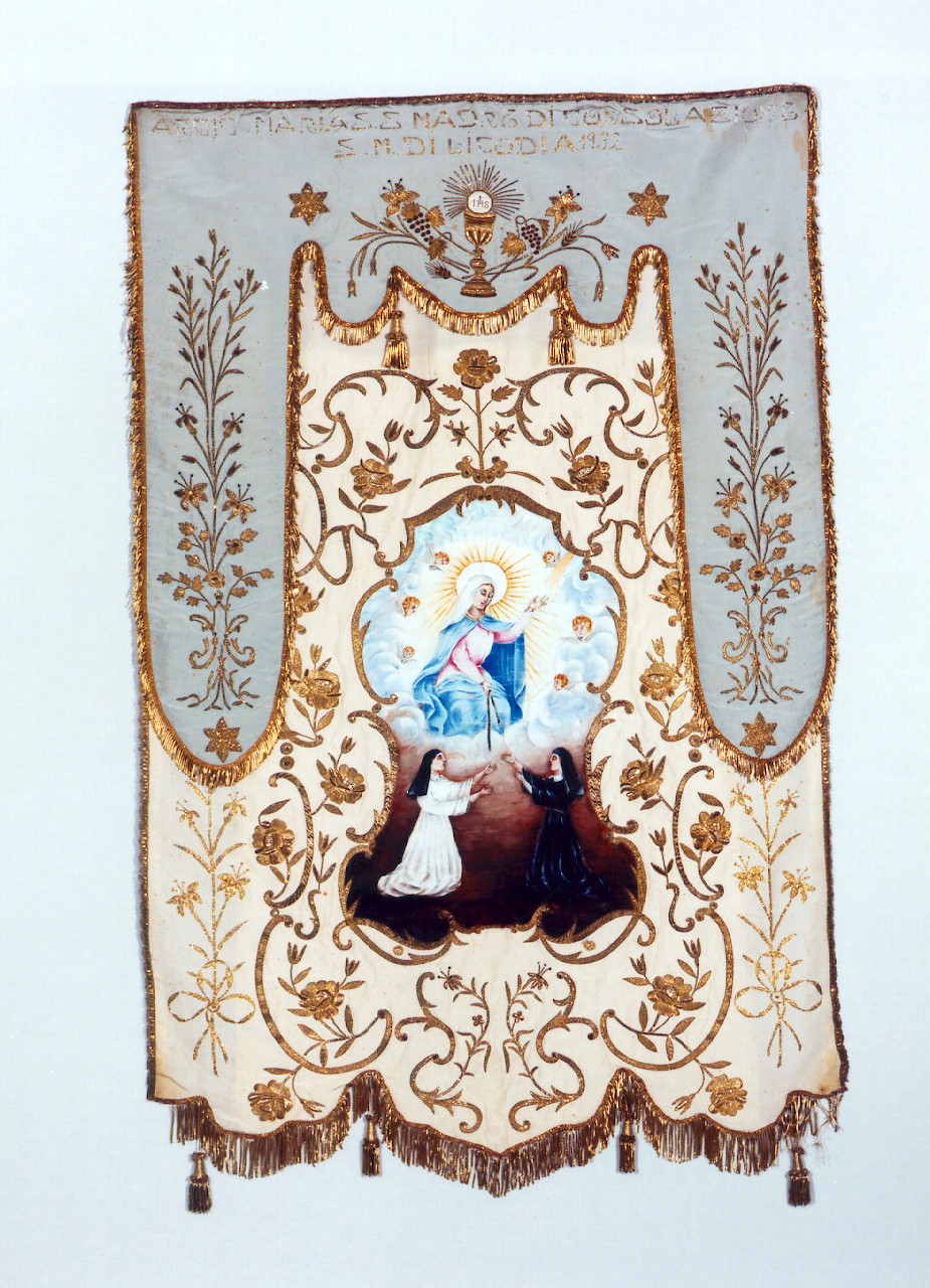 stendardo processionale - manifattura siciliana (sec. XIX, sec. XX)