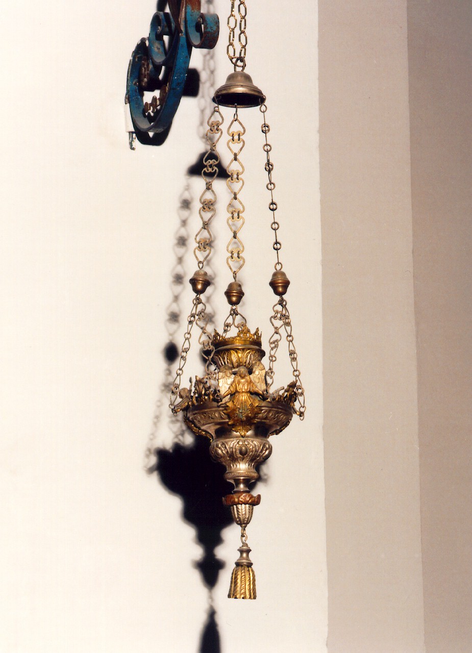 lampada pensile, serie - bottega siciliana (Seconda metà sec. XIX)