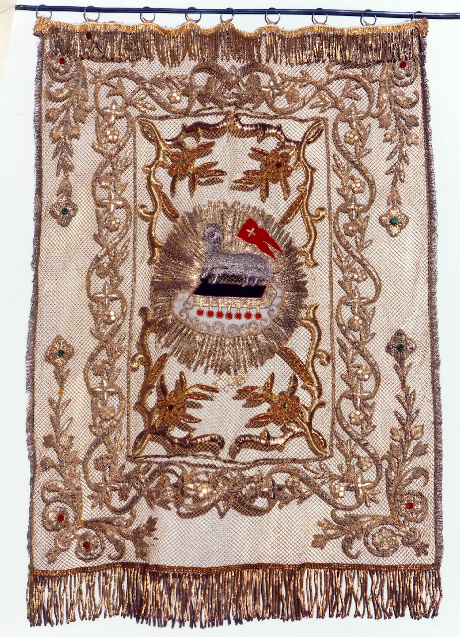 conopeo di tabernacolo - a cortina - manifattura siciliana (fine sec. XIX)