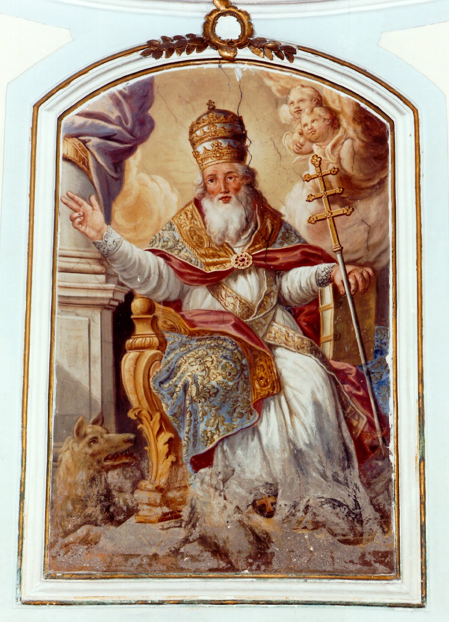 San Biagio (dipinto murale) - ambito siciliano (sec. XVIII)