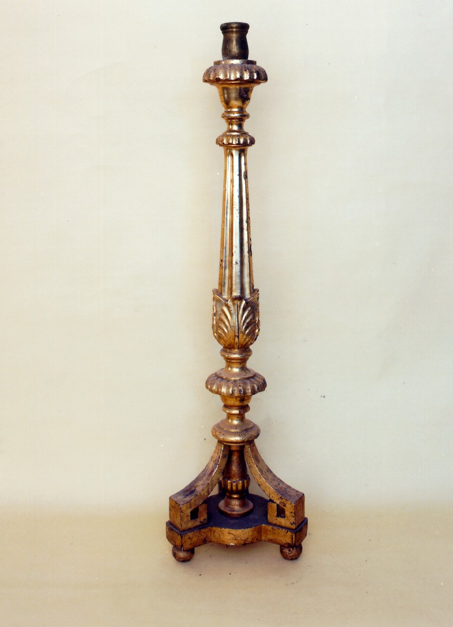 candelabro d'altare, serie - produzione siciliana (Seconda metà sec. XIX)