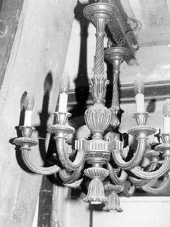 lampadario - a bracci, serie - ambito lunigianese (fine sec. XIX)