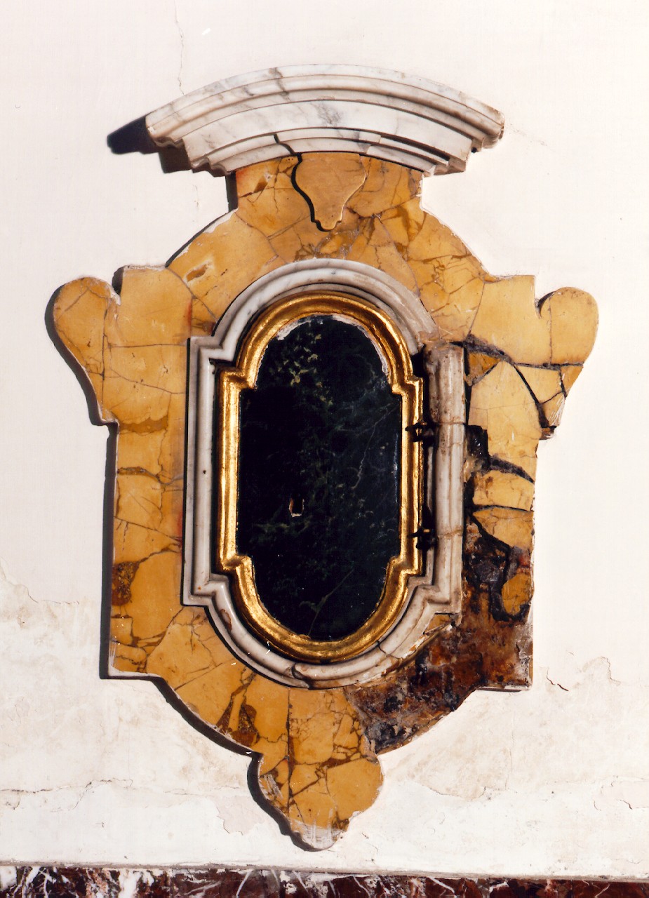 sportello di tabernacolo per oli santi, serie - ambito siciliano (ultimo quarto sec. XVIII)
