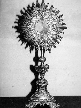 ostensorio - a raggiera - bottega italiana (sec. XIX)