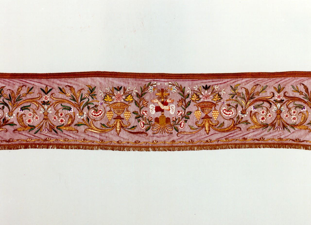 guarnizione di tovaglia d'altare, serie - manifattura siciliana (Seconda metà sec. XIX)