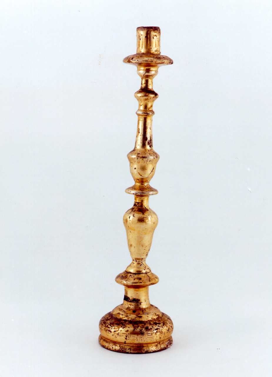 candelabro d'altare, serie - produzione siciliana (fine sec. XIX)