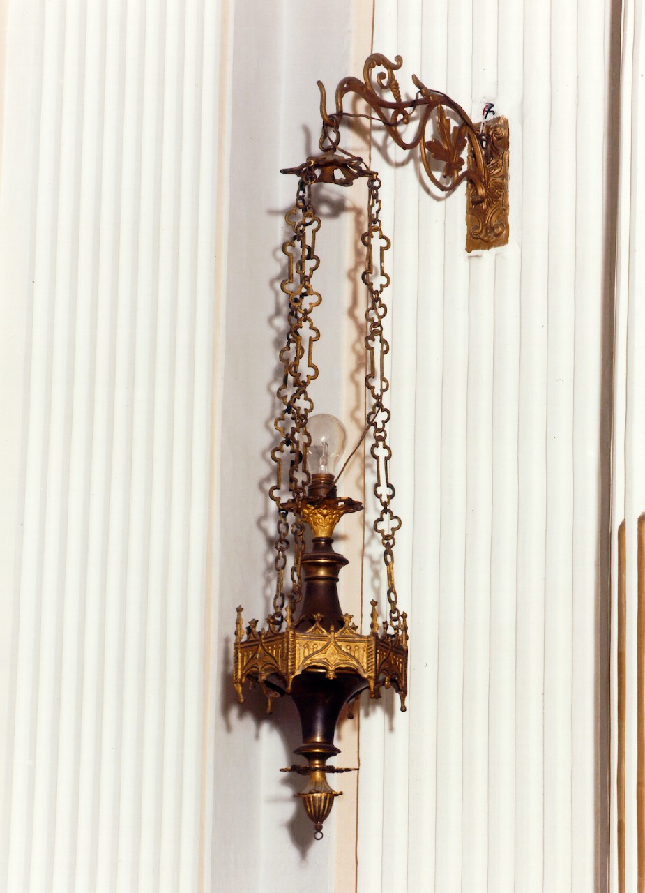 lampada pensile, serie - bottega siciliana (Fine/inizio secc. XIX/ XX)