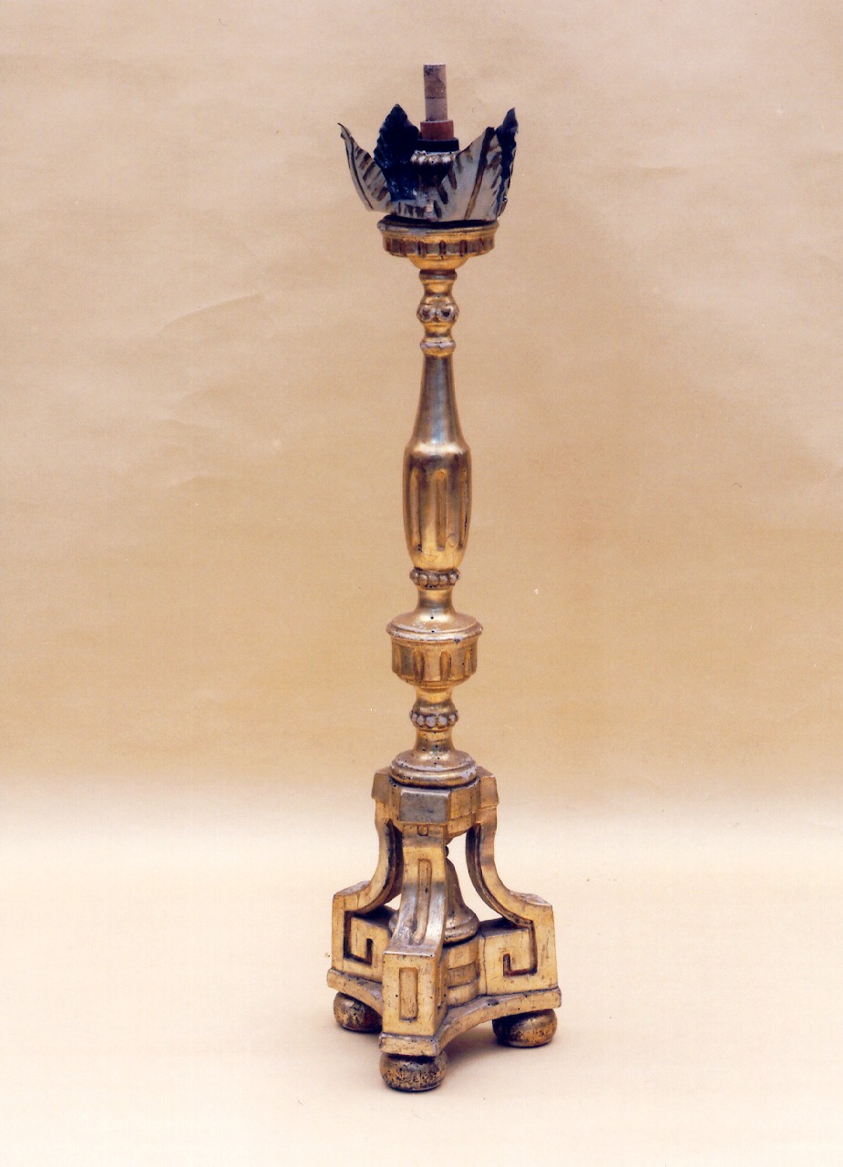candelabro d'altare, serie - produzione siciliana (Metà sec. XIX)