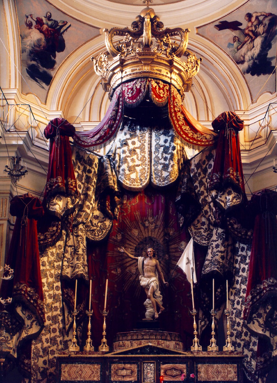 baldacchino - manifattura siciliana, produzione siciliana (inizio sec. XIX)