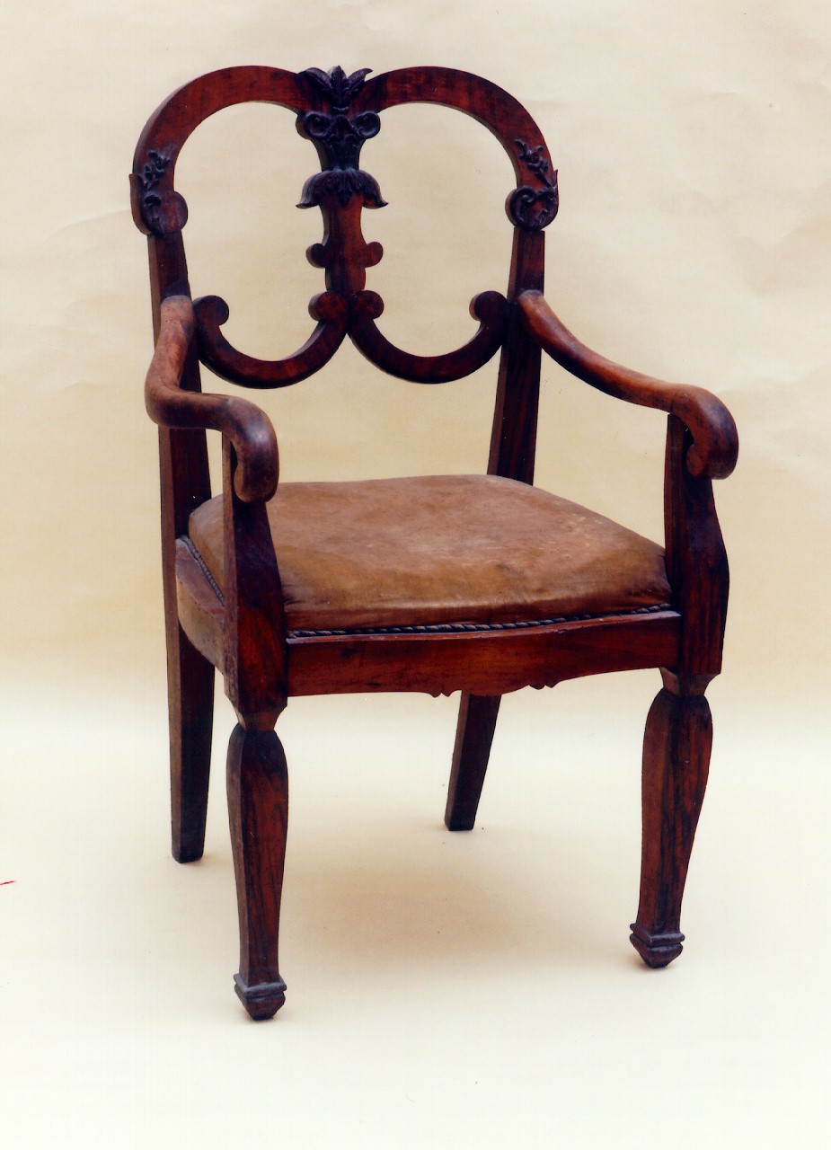 sedia - produzione siciliana (primo quarto sec. XX)