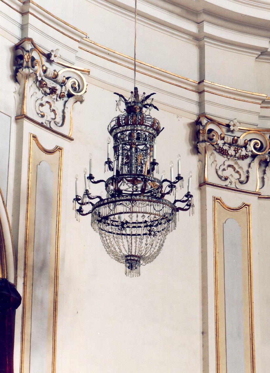 lampadario, serie - bottega siciliana (Prima metà sec. XIX)