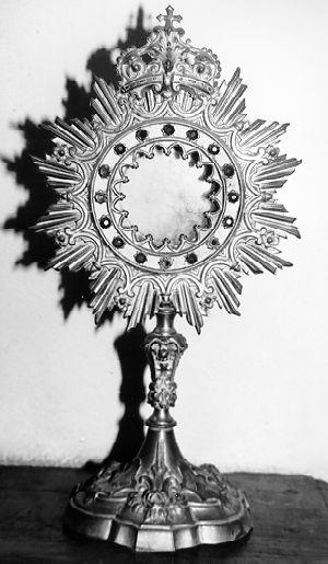 ostensorio - a raggiera - bottega italiana (sec. XIX)