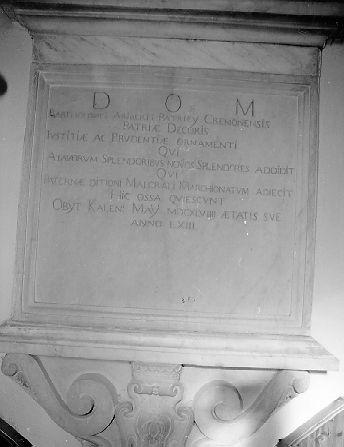 lapide - ambito lunigianese (seconda metà sec. XVII)