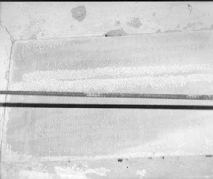 lapide commemorativa - ambito lunigianese (sec. XVII)