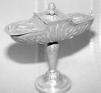 navicella portaincenso - bottega italiana (sec. XIX)