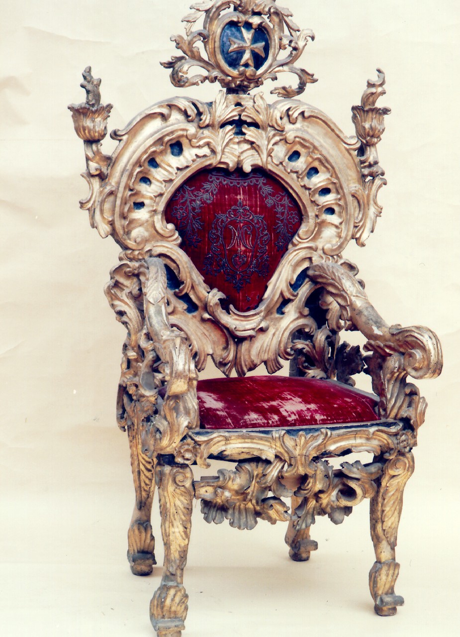 sedia del celebrante - produzione siciliana (sec. XVIII)