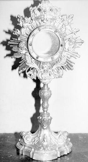 ostensorio - a raggiera - bottega italiana (secc. XVIII/ XIX)