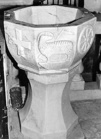 fonte battesimale - bottega toscana (sec. XV)