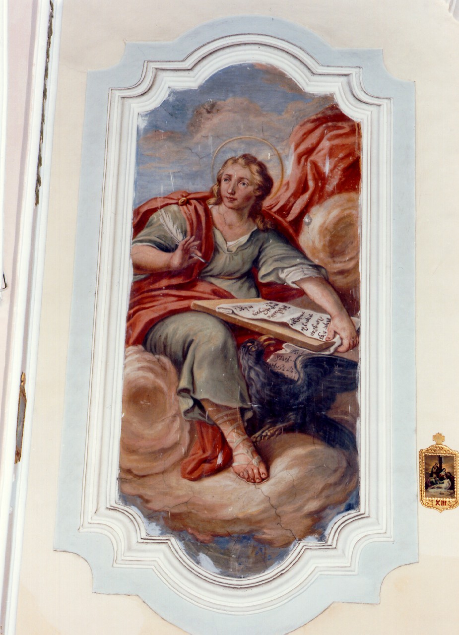 San Giovanni evangelista (dipinto murale) - ambito siciliano (sec. XVIII)
