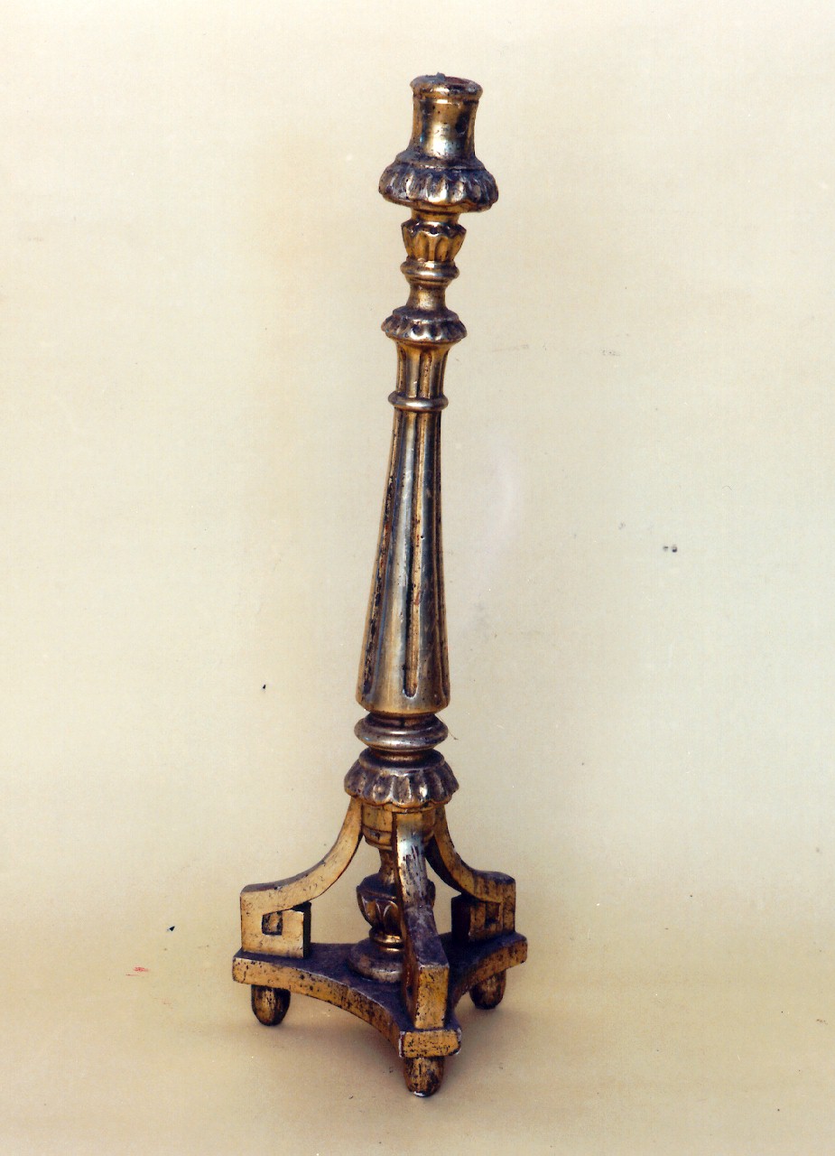 candelabro d'altare, serie - produzione siciliana (Seconda metà sec. XIX)