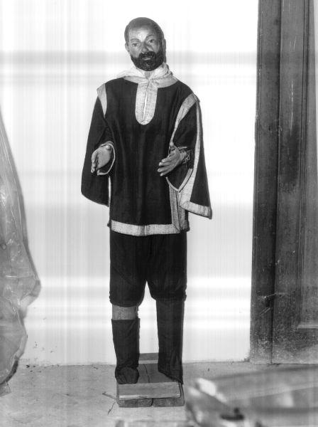 CONTADINO (statua da presepio, elemento d'insieme) - manifattura toscana (sec. XVII)