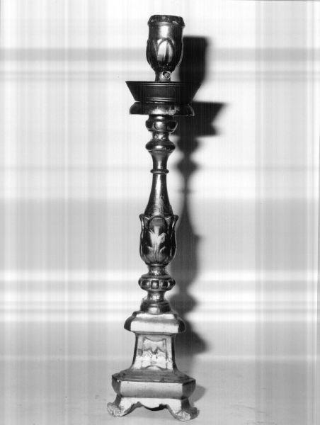 candeliere d'altare, serie - manifattura lucchese (seconda metà sec. XIX)