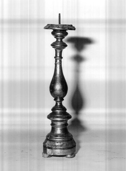 candeliere d'altare, serie - manifattura lucchese (seconda metà sec. XIX)