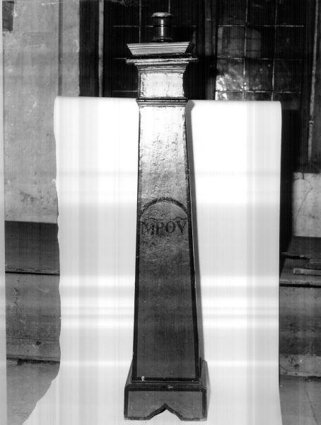 candelabro funebre, serie - manifattura lucchese (fine/inizio secc. XVIII/ XIX)