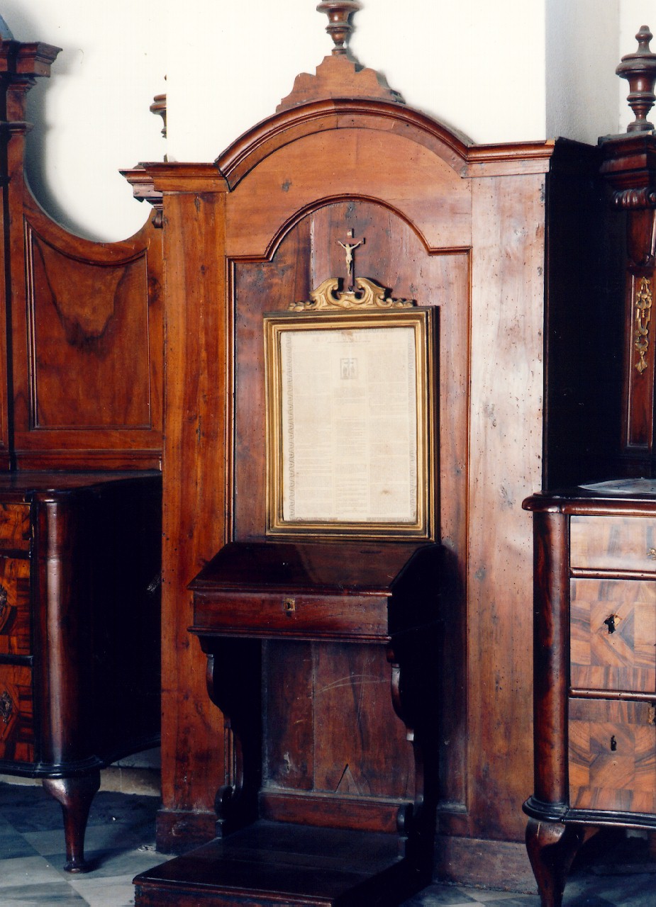 inginocchiatoio, serie - produzione siciliana (sec. XVIII)