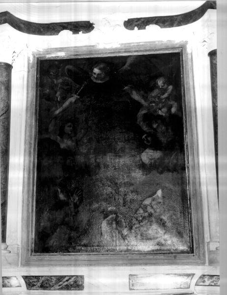 SAN MICHELE ARCANGELO CONDUCE LE ANIME IN PARADISO (dipinto) di Del Tintore Simone (terzo quarto sec. XVII)