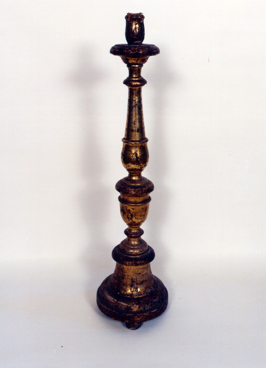 candelabro d'altare, serie - produzione siciliana (Seconda metà sec. XIX)