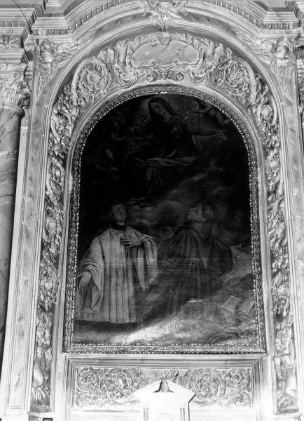 MADONNA ADDOLORATA CON SAN LUIGI GONZAGA E SAN FRANCESCO (dipinto) - ambito lucchese (metà sec. XVIII)