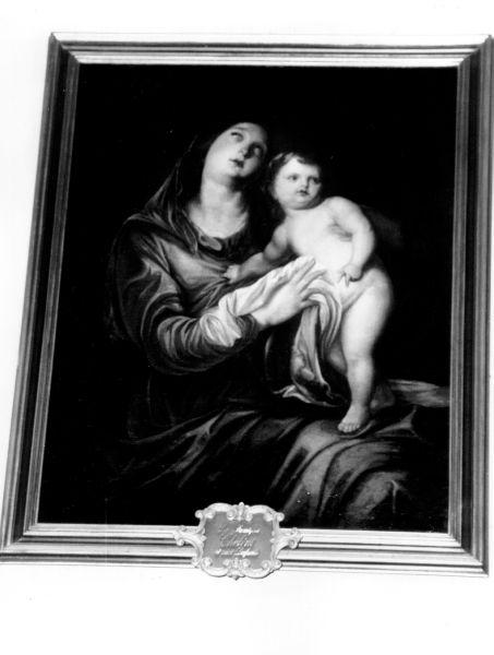 MADONNA CON BAMBINO (dipinto) - ambito lucchese (seconda metà sec. XIX)