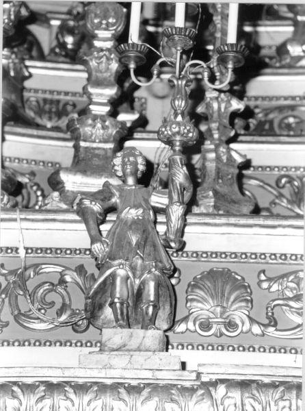 angelo (candelabro - a statua, serie) - ambito lucchese (prima metà sec. XIX)