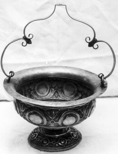 secchiello per l'acqua benedetta - bottega lucchese (sec. XX)