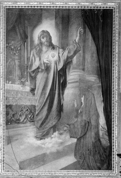 Sacro Cuore di Gesù e Santa Caterina da Siena (dipinto) - ambito lucchese (ultimo quarto sec. XIX)