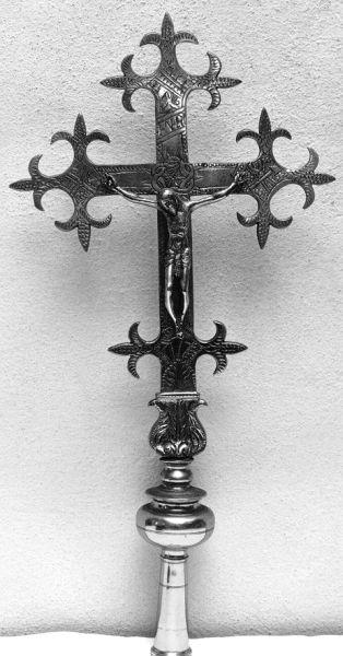 croce processionale - bottega lucchese (secc. XIX/ XX)