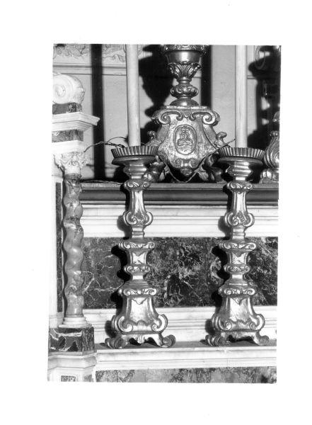 candeliere d'altare, serie - bottega toscana (seconda metà sec. XIX)