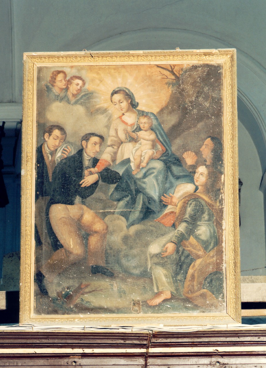 Madonna con Bambino e fedeli (dipinto) - ambito siciliano (Prima metà sec. XIX)