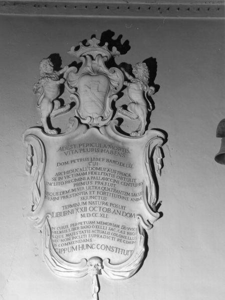 lapide commemorativa - bottega toscana (sec. XVIII)