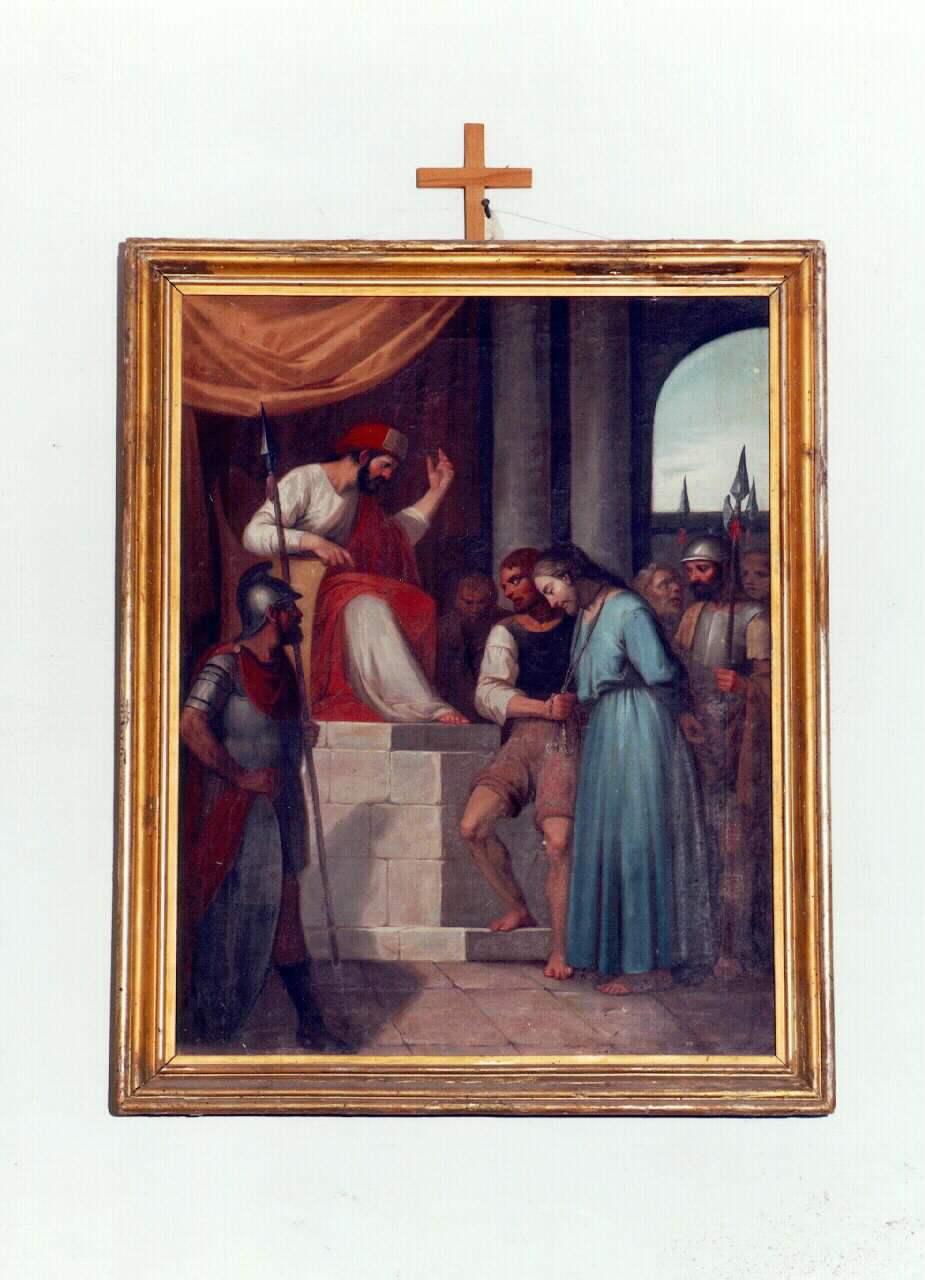 stazioni della via crucis (dipinto) - ambito siciliano (fine sec. XIX)