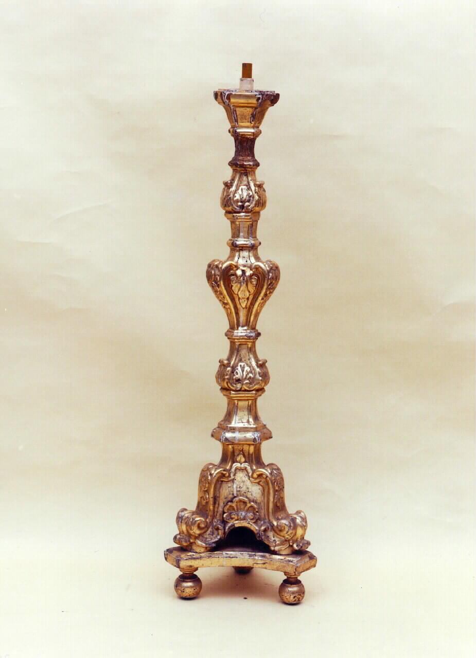 candelabro d'altare, serie - produzione siciliana (Metà sec. XVIII)