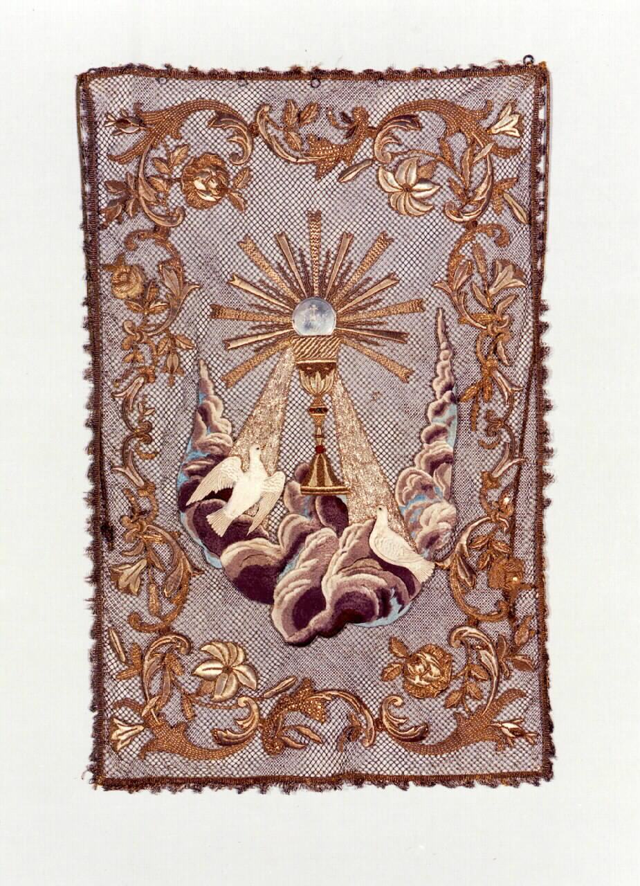 conopeo di tabernacolo - a cortina - manifattura siciliana (primo quarto sec. XX)