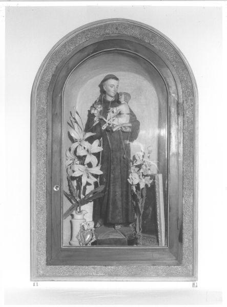 Sant'Antonio da Padova con il bambino (statuetta devozionale) - ambito italiano (sec. XIX)