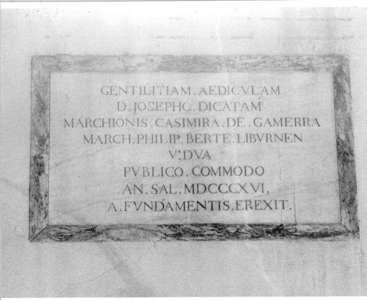 lapide documentaria - ambito livornese (sec. XIX)